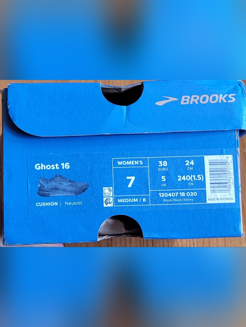 Brooks Ghost 16 Black Running Shoes- NEW with Box (NIB) Size: 7 - Picture 9 of 13